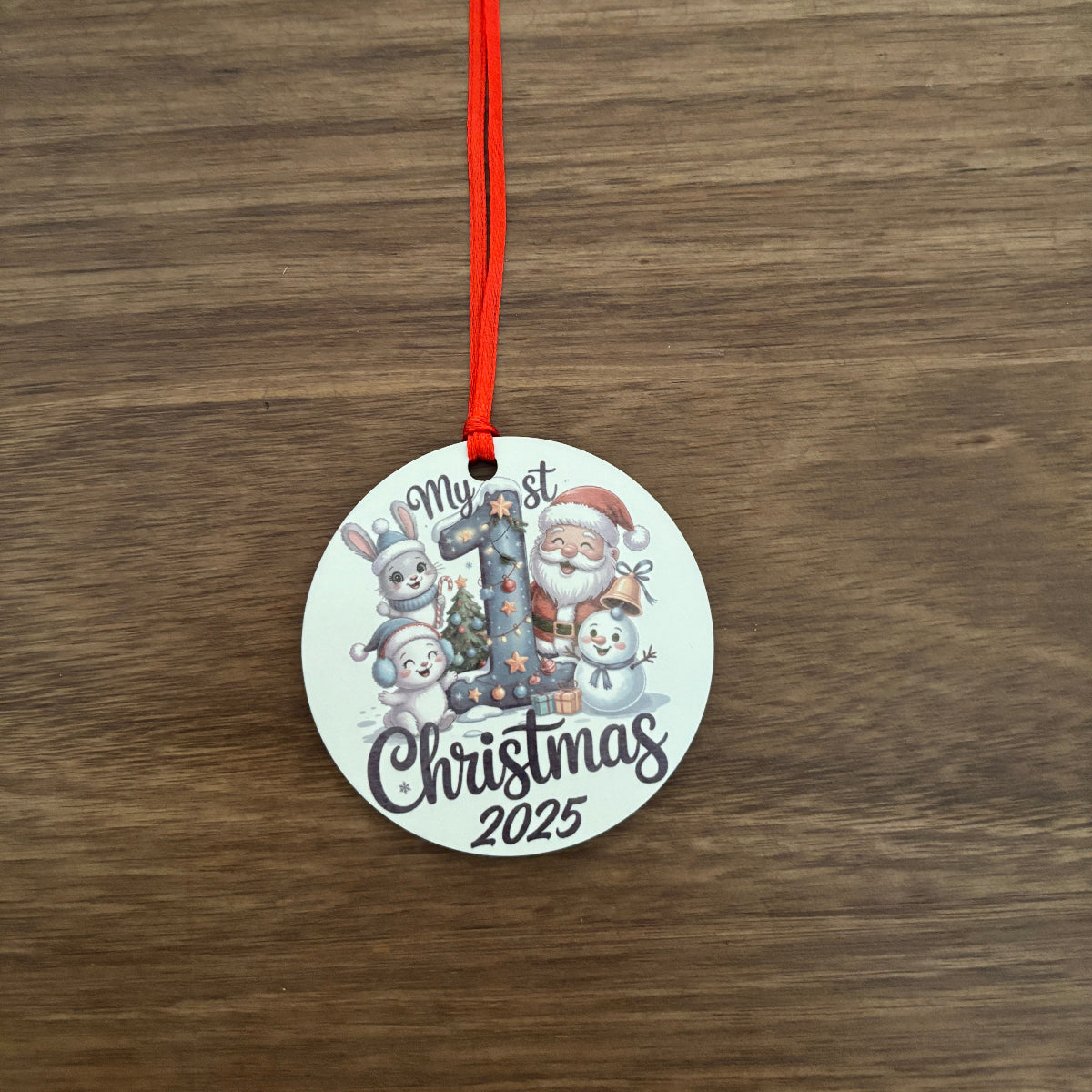 My First Christmas Blue Christmas Ornament