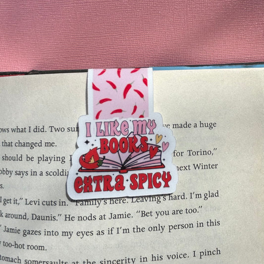 I Like my Books Extra Spicy Magnetic Bookmark