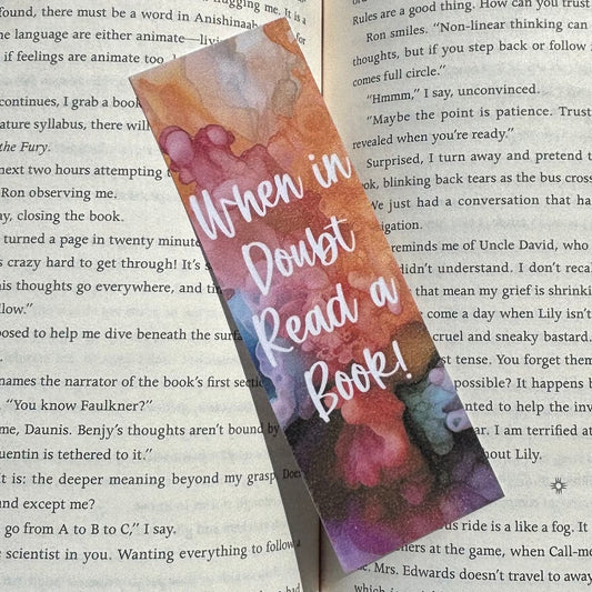 When In Doubt Read a Book! Laminated Bookmark