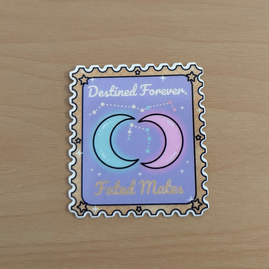 Fated Mates Stamp Vinyl Die Cut Laminated Sticker