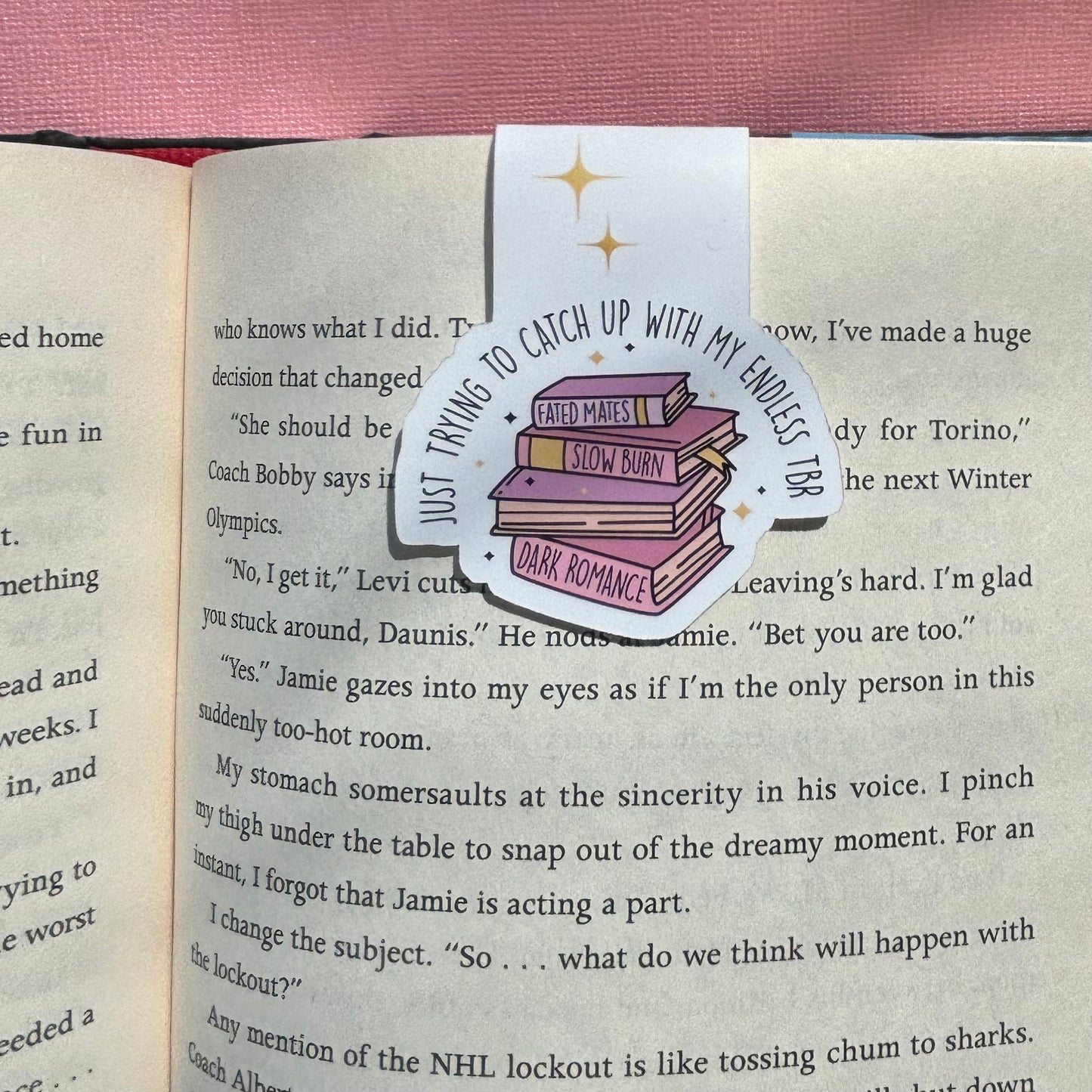 Just Trying to Catch Up on my Endless TBR Magnetic Bookmark