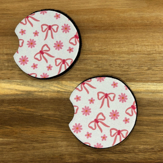 Bows and Flowers Car Coasters