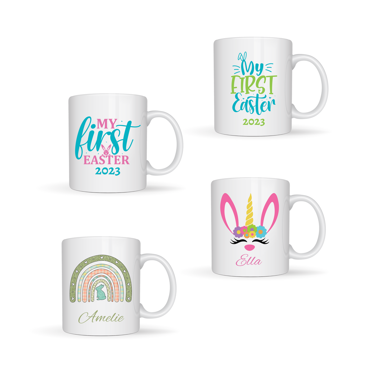 First Easter Personalised White Ceramic Mugs 11oz or 15oz