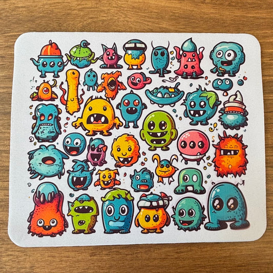 Monsters Mousepads, Non Slip Surface
