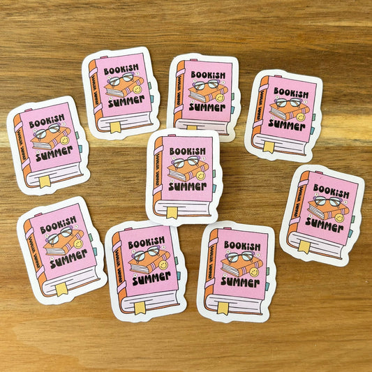 Bookish Summer Vinyl Die Cut Sticker