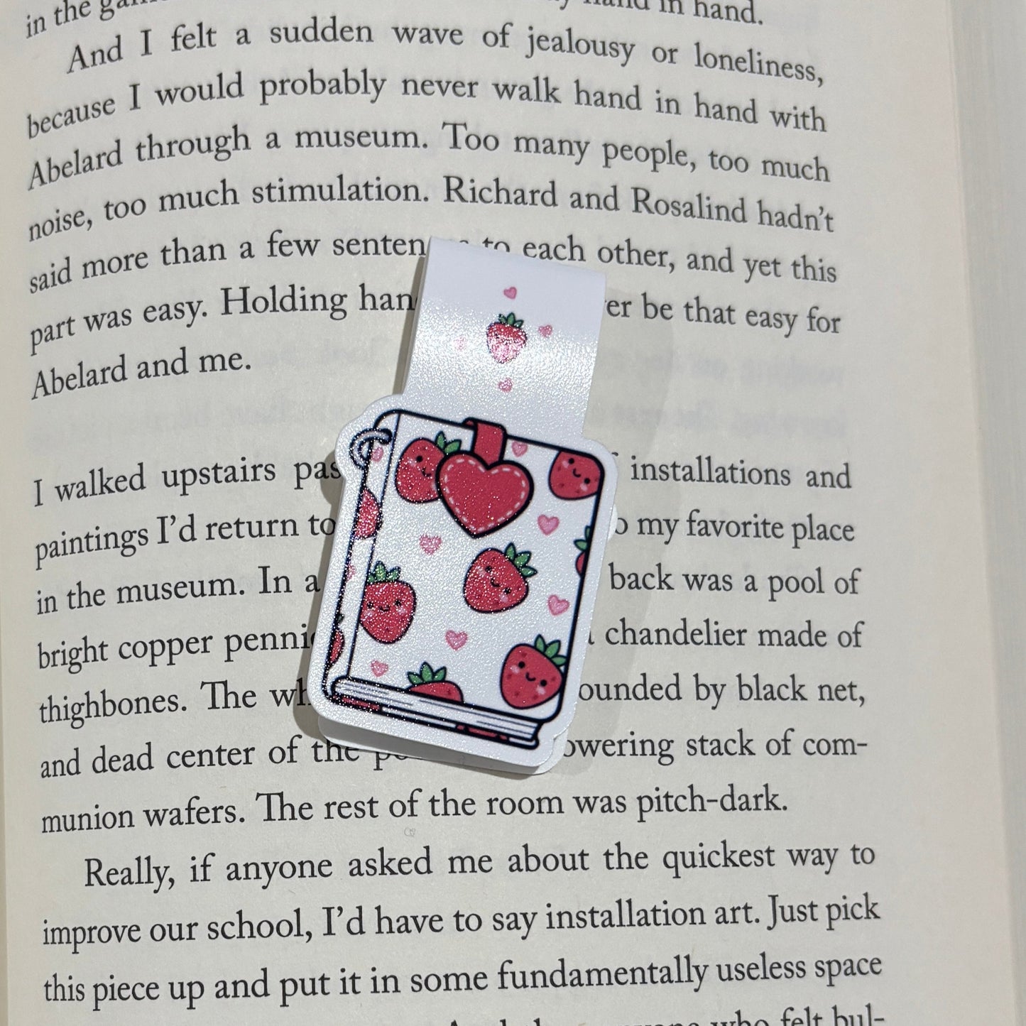 Strawberry Journal Magnetic Bookmark