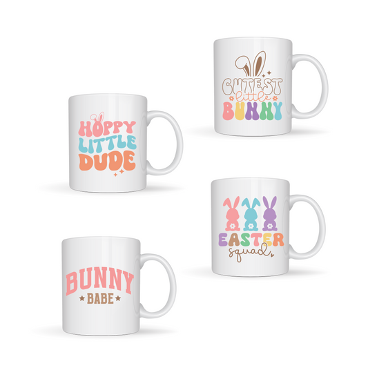 Easter White Ceramic Mugs 11oz or 15oz