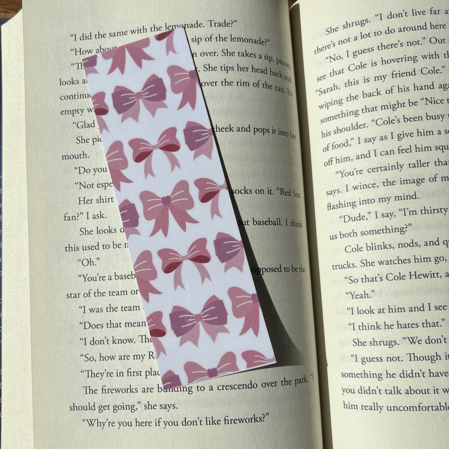 Coquette Themed Laminated Bookmark