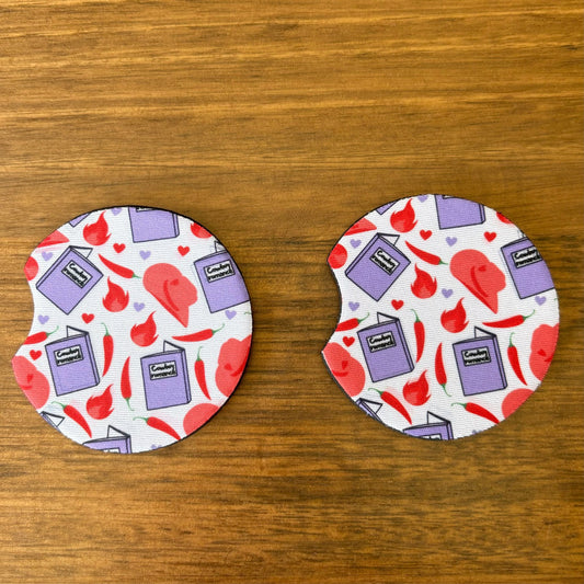 Spicy Cowboy Romance Car Coasters Pack of 2