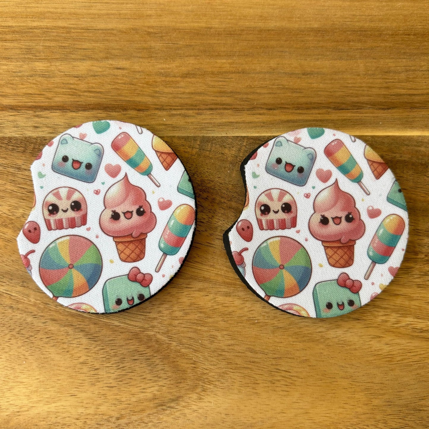 Kawaii Style Car Coasters Pack of 2, Cup Holder Coasters