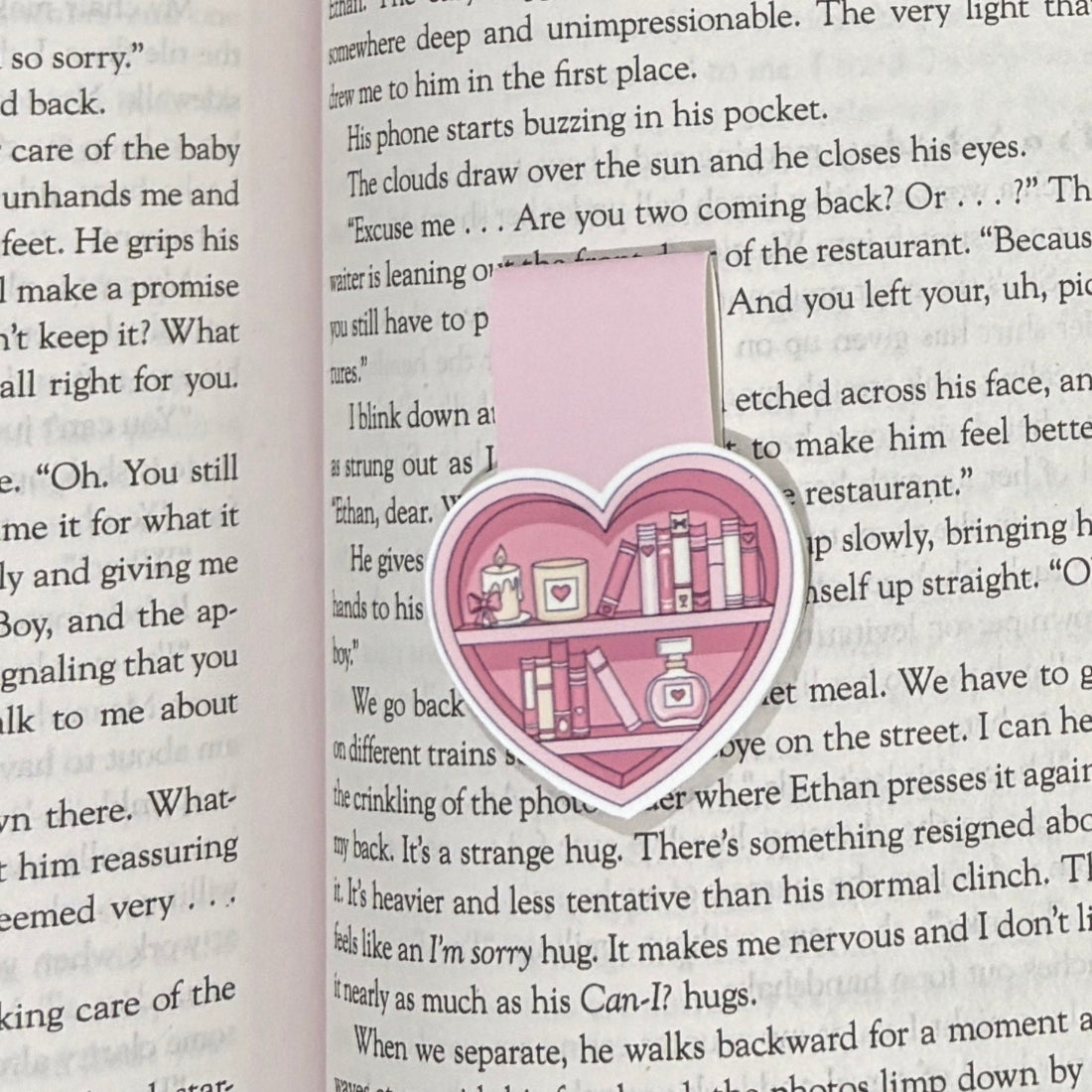 heart bookshelf magnetic bookmark
