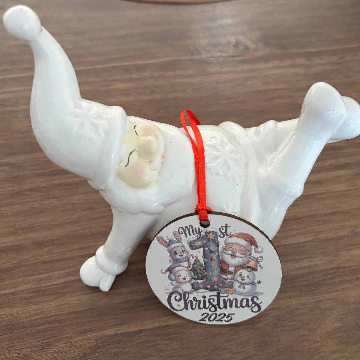 My First Christmas Blue Christmas Ornament