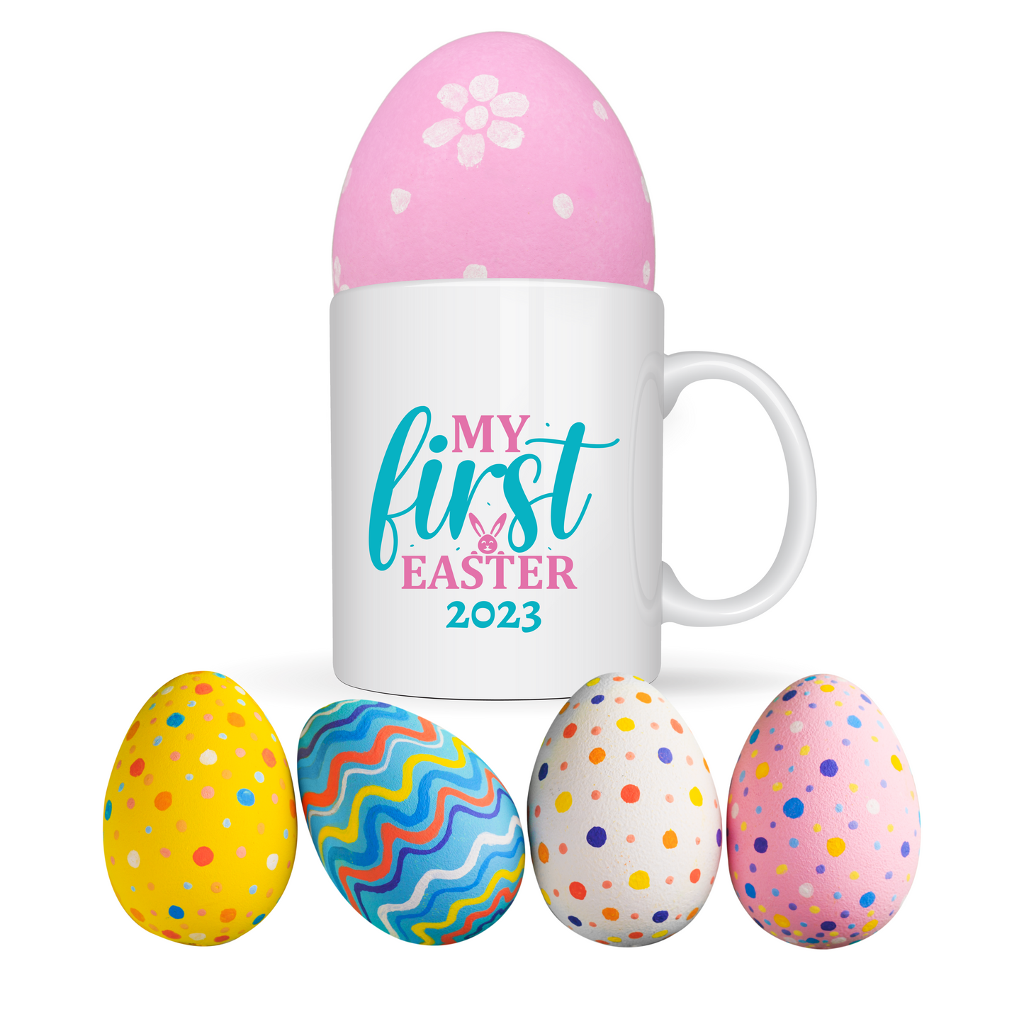 First Easter Personalised White Ceramic Mugs 11oz or 15oz