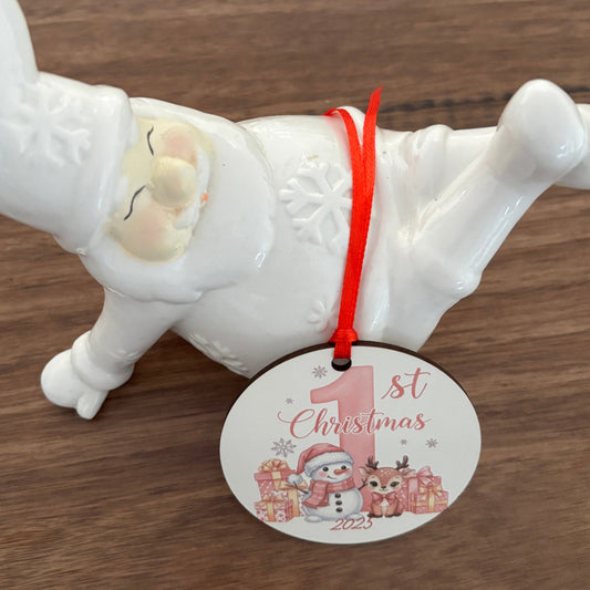 My First Christmas Pink Christmas Ornament