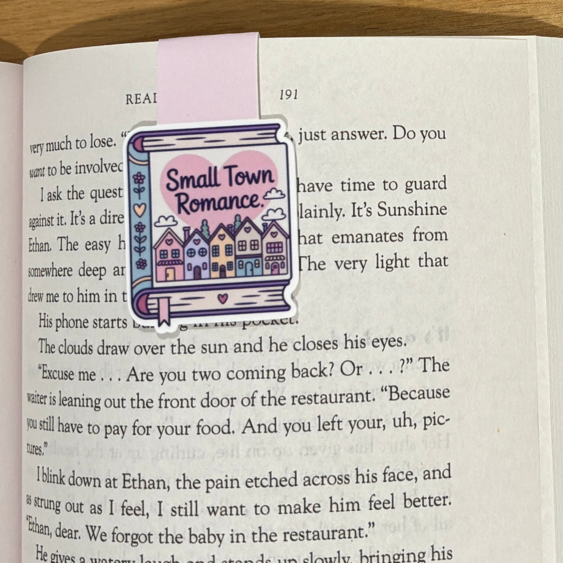 small town romance magnetic bookmark