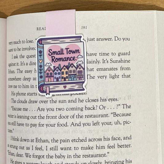 small town romance magnetic bookmark