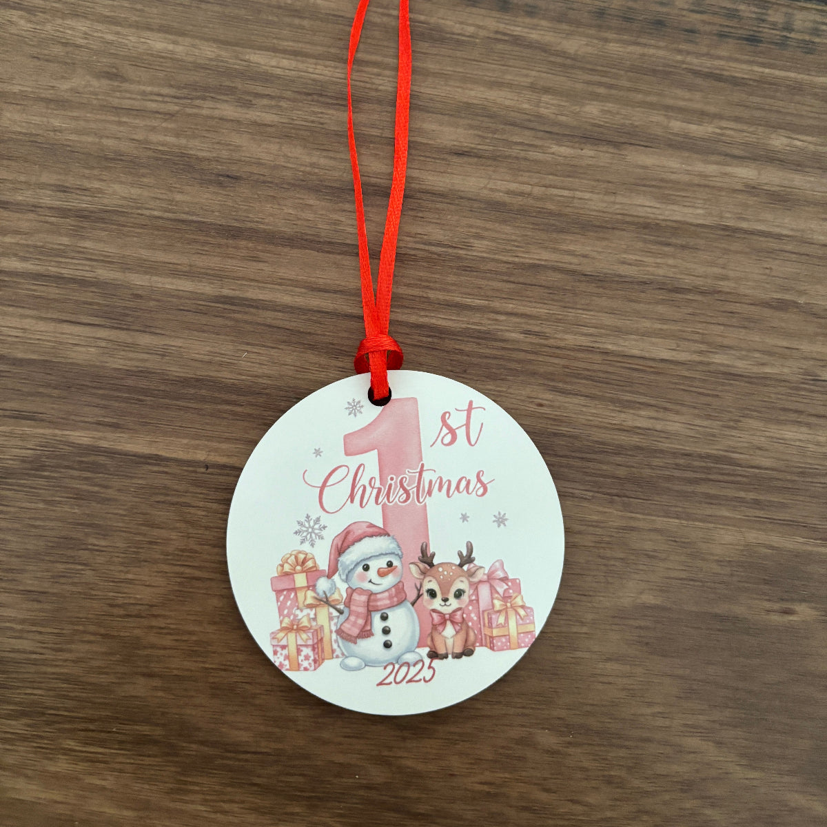 My First Christmas Pink Christmas Ornament