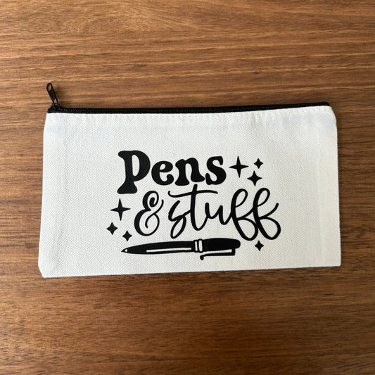 Pens and Stuff Canvas Zipper Case
