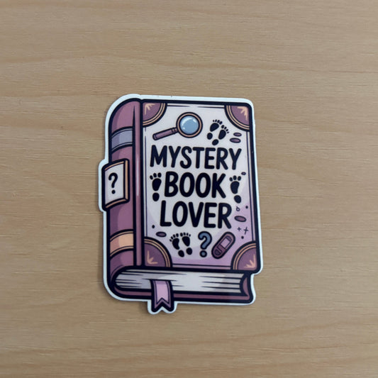 Mystery Book Lover Vinyl Die Cut Laminated Sticker