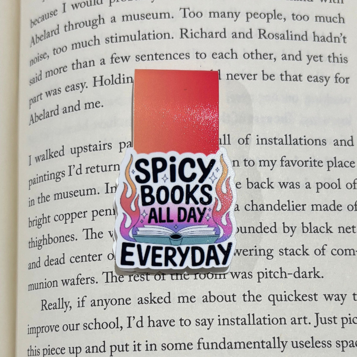 Spicy Books All Day Everyday Magnetic Bookmark