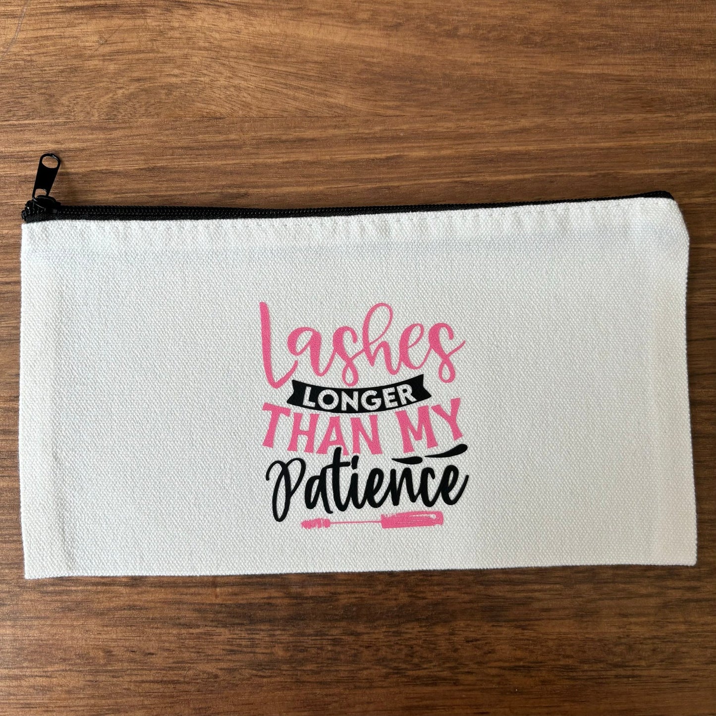 Lashes Longer than my Patience Canvas Zipper Case