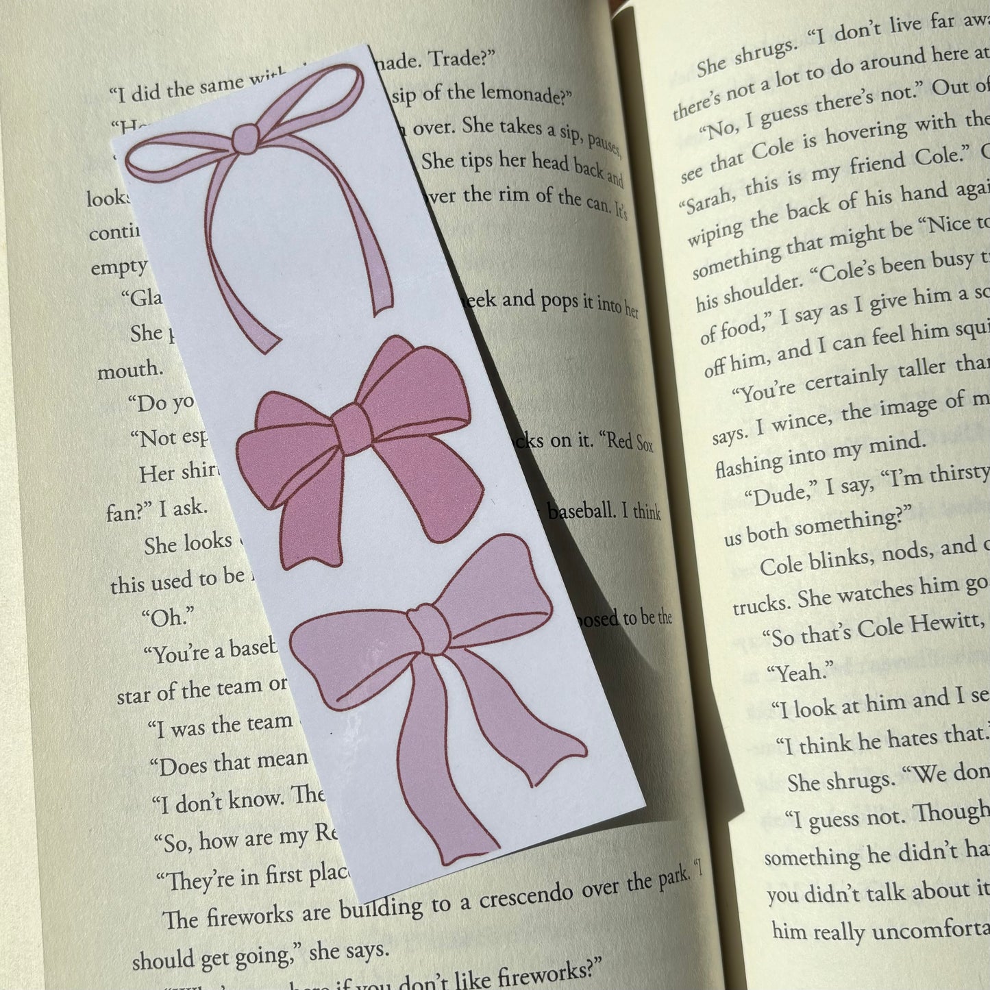 Coquette Themed Laminated Bookmark