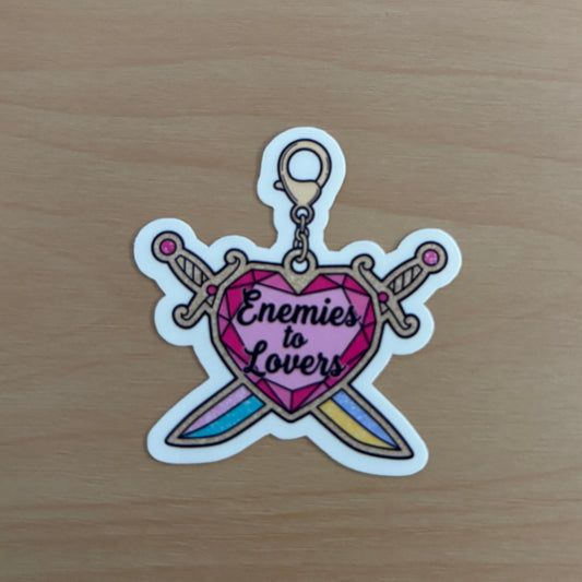 Enemies to Lovers Charm Vinyl Die Cut Laminated Sticker