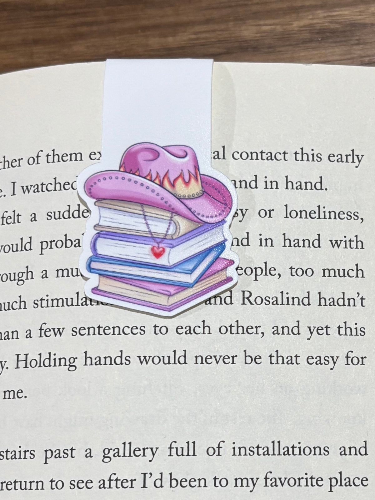 Cowboy Hat on Bookstack Magnetic Bookmark