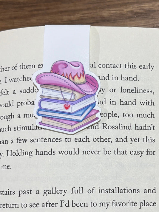 Cowboy Hat on Bookstack Magnetic Bookmark