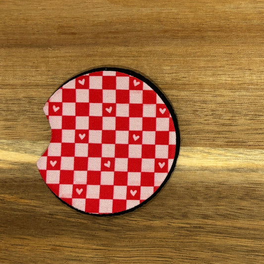 Hearts and Square Car Coaster