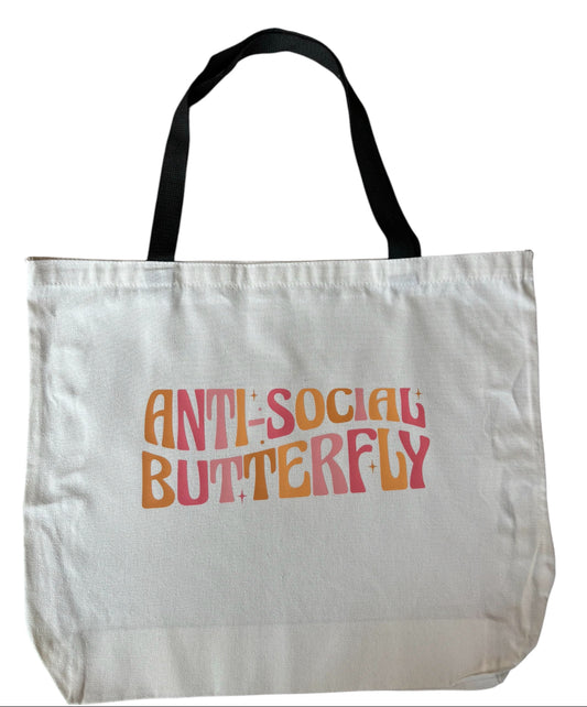 Anti-Social Butterfly Tote Bag