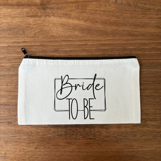 Bride to Be Canvas Zipper Case