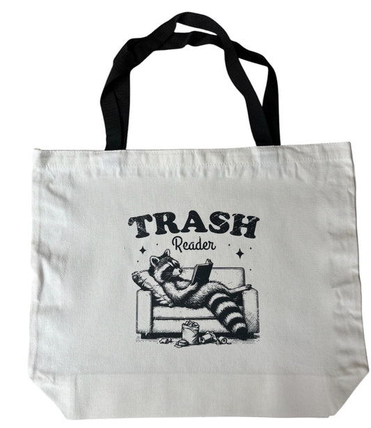 Trash Reader Tote Bag