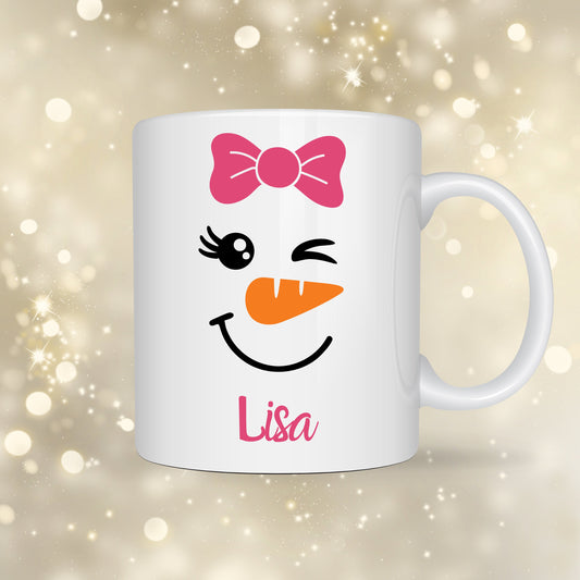 Christmas Snowman Personalised Designs White Ceramic Mugs 11oz or 15oz