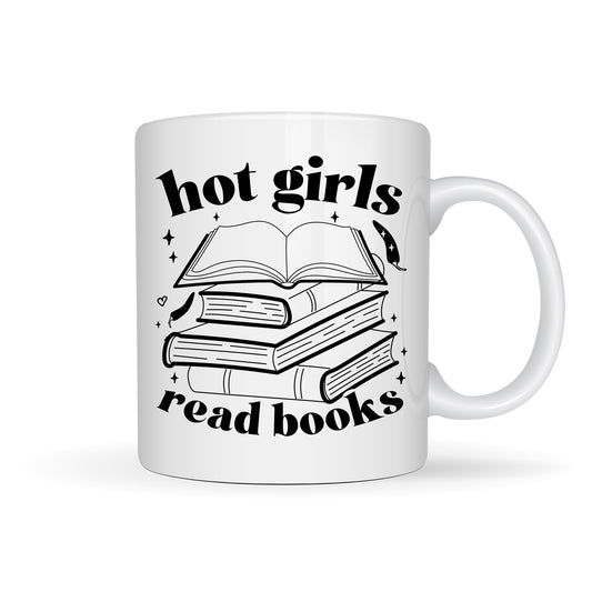 Hot Girls Read Books / Book / Reading Themed Designs White Ceramic Mugs 11oz or 15oz